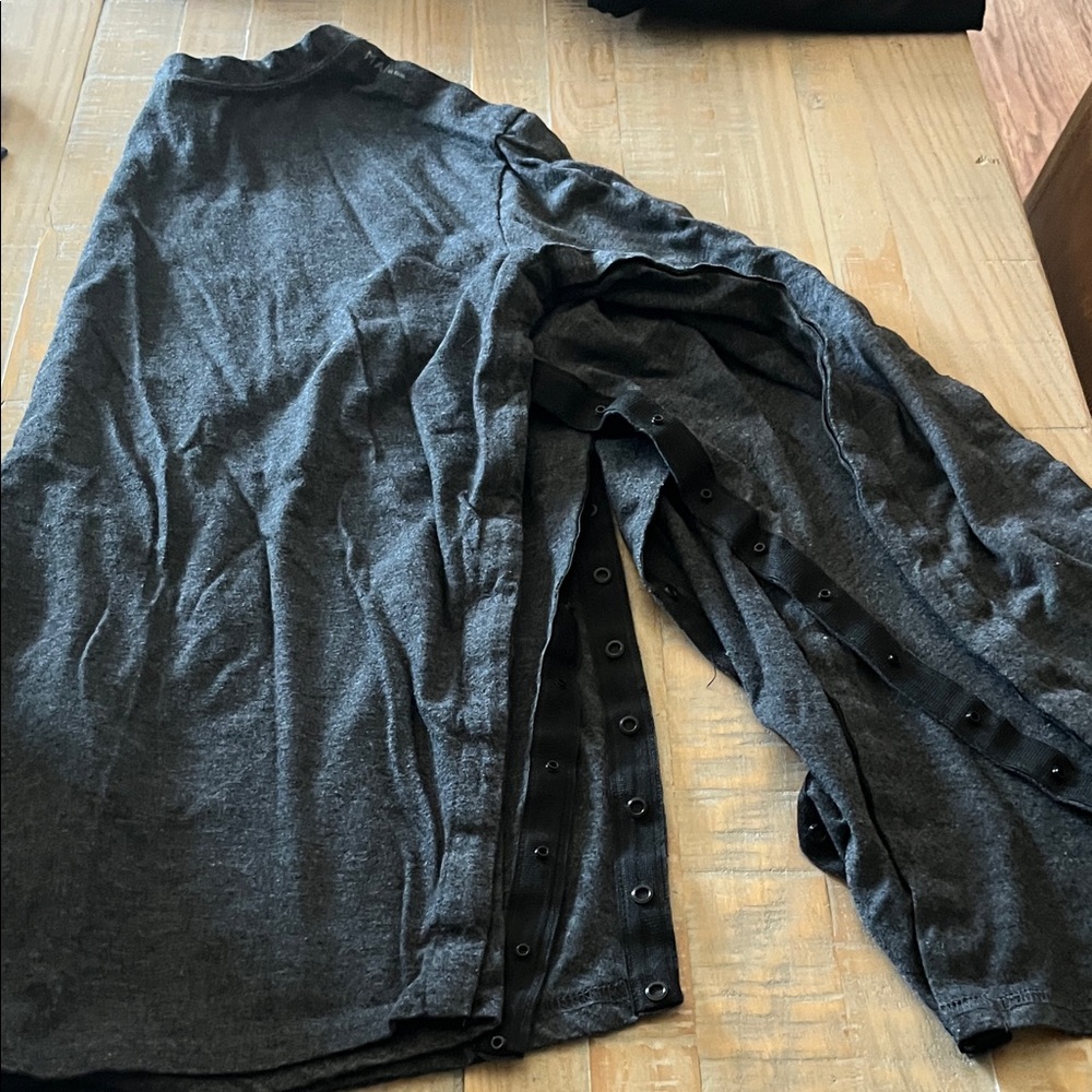 Gray Button-Up Skirt